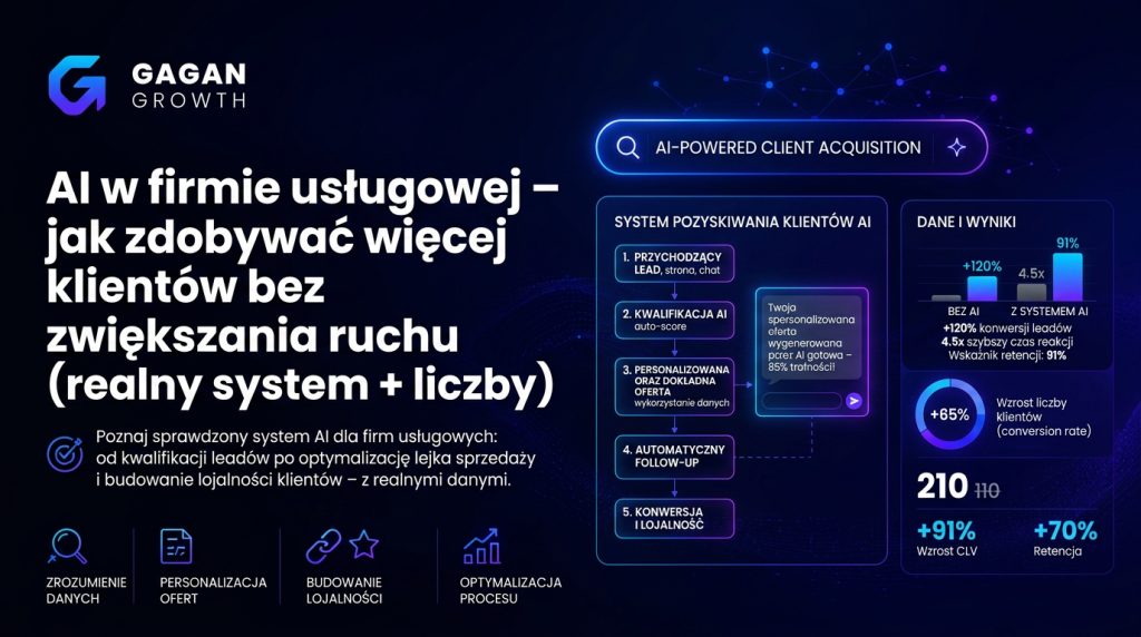AI w firmie usługowej – jak zdobywać więcej klientów bez zwiększania ruchu