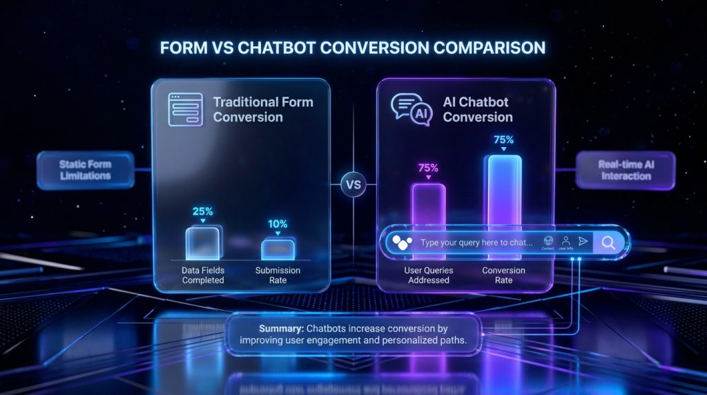 Formularz vs chatbot – co daje więcej zapytań na stronie