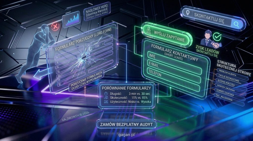 Błąd 4 długie bloki tekstu bez struktury