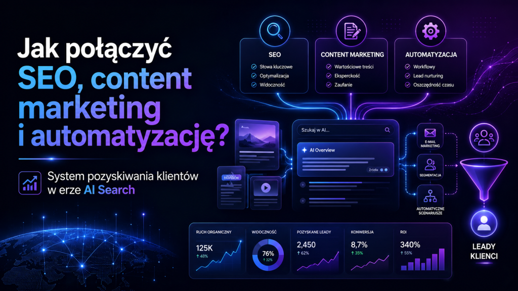 Jak połączyć SEO, content marketing i automatyzację System pozyskiwania klientów w erze AI Search