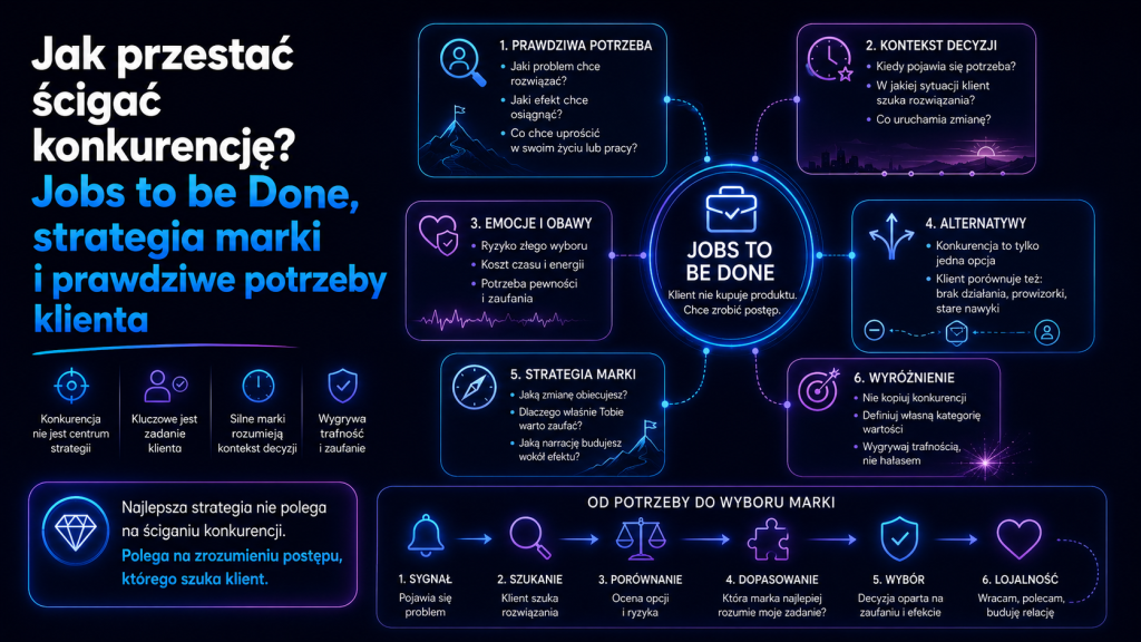 Jak przestać ścigać konkurencję Jobs to be Done, strategia marki i prawdziwe potrzeby klienta