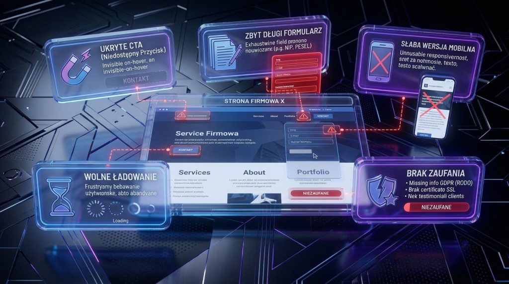 Jakie błędy UX blokują zapytania na stronie