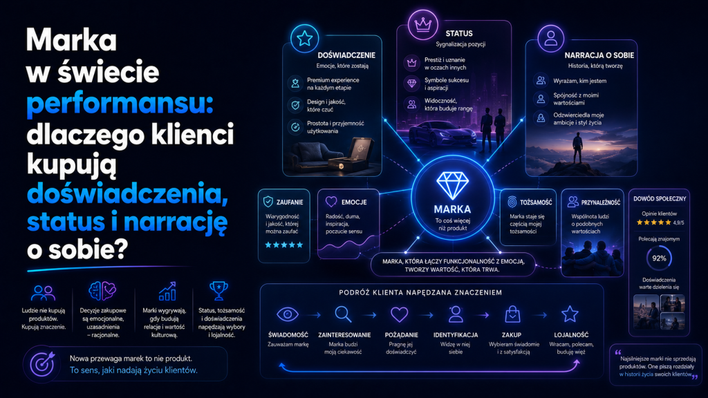 Marka w świecie performansu dlaczego klienci kupują doświadczenia, status i narrację o sobie
