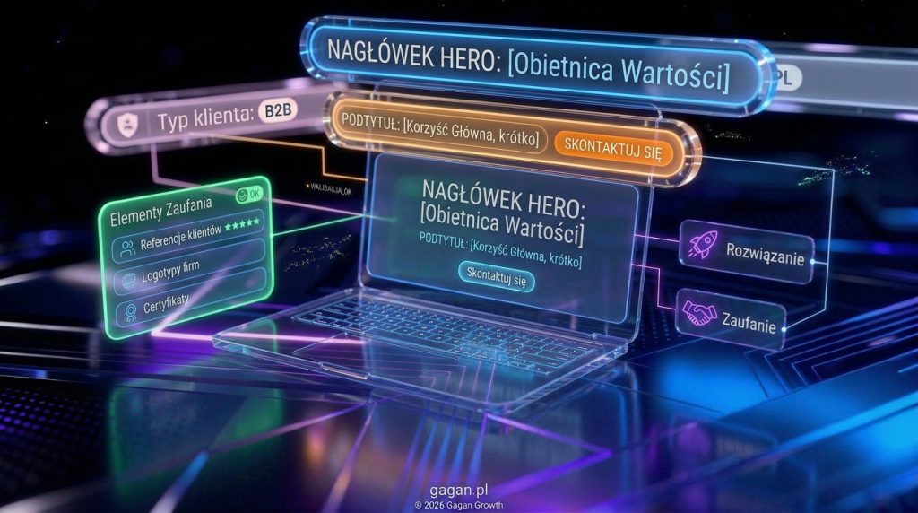 Sekcja 1 pierwszy ekran strony