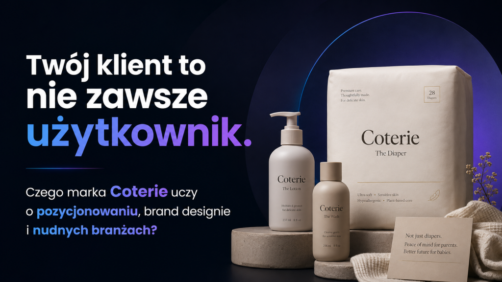 Twój klient to nie zawsze użytkownik. Czego marka Coterie uczy o pozycjonowaniu, brand designie i nudnych branżach