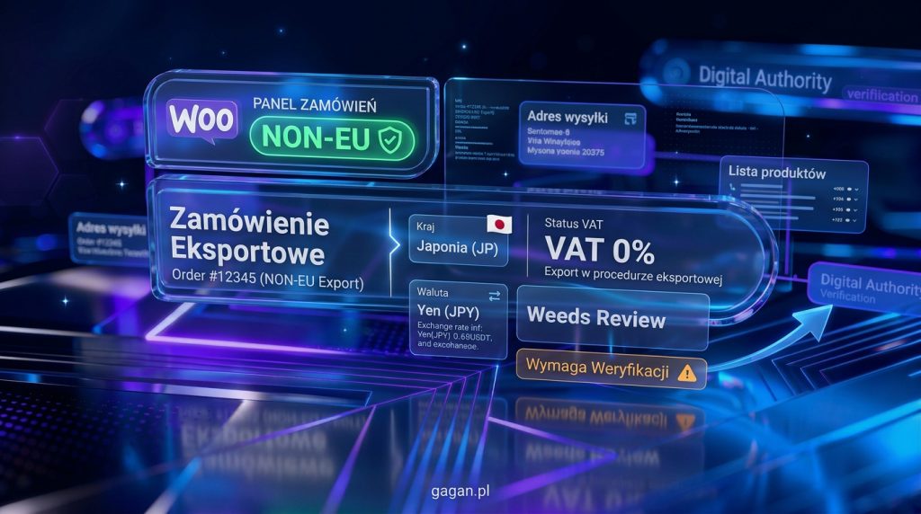 Zamówienia spoza UE w WooCommerce NON-EU, eksport i dane do księgowości