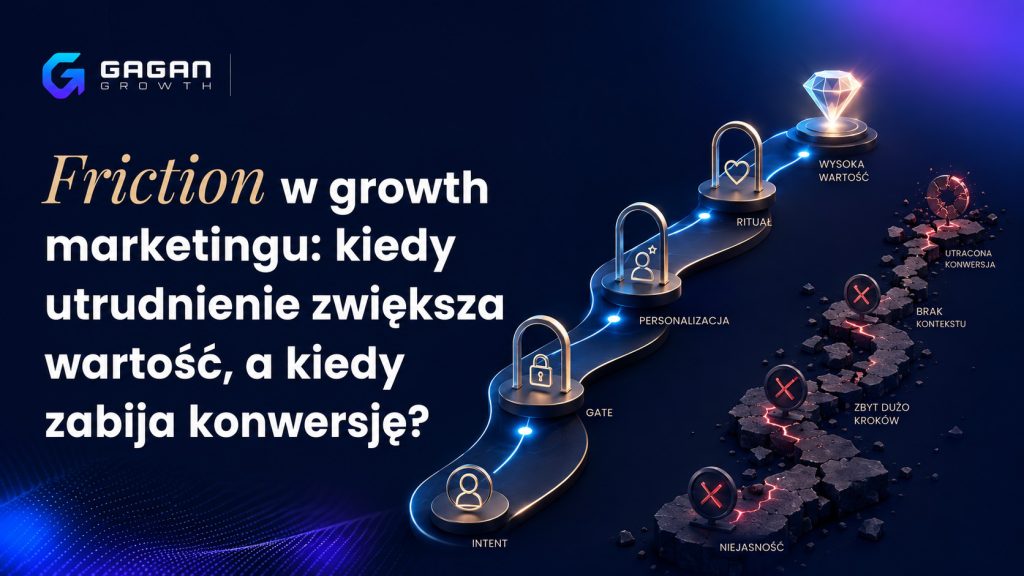 Friction w growth marketingu - kiedy utrudnienie zwiększa wartość, a kiedy zabija konwersję
